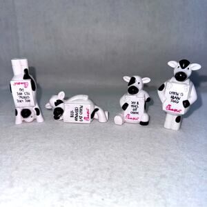 RARE Complete Set of Chick-Fil-A Cows (4) Standing, Sitting, Laying, Headstand